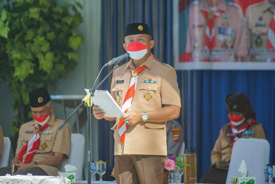 Pemkot Baubau Gelar Upacara Hari Pramuka Ke-60 Dengan Sederhana