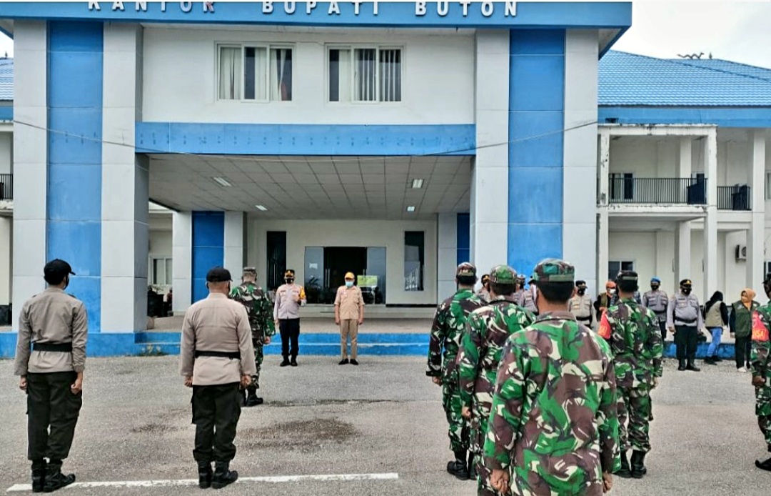 Kapolres Buton Pimpin Apel Kesiapsiagaan Tim Satgas Covid-19