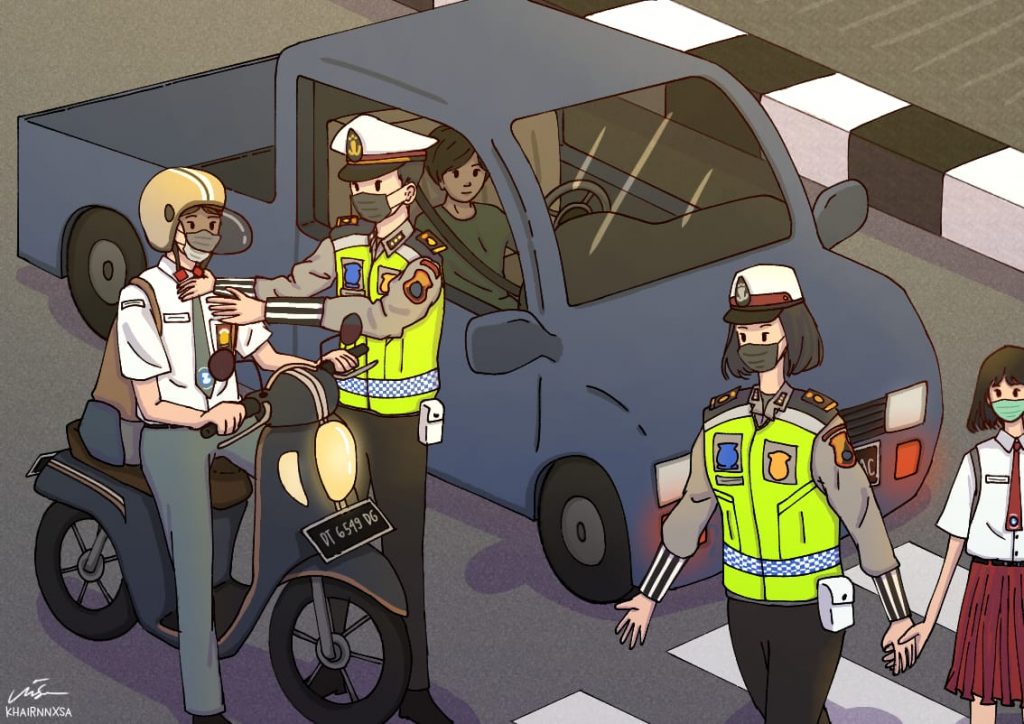 Selamat! Khairunnissa Achmad Siswi SMAN 1 Baubau Juara 1 Lomba Lukis Lalulintas Tingkat Nasional 2021