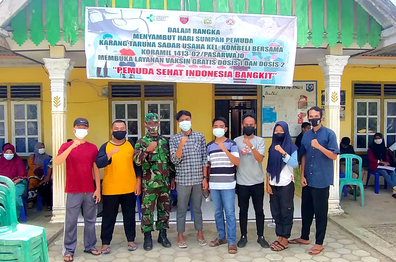 Sambut HUT TNI Ke-76, Kodim - KT Kolaborasi Gelar Vaksinasi