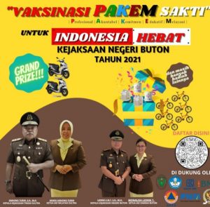 Gelar Vaksin Pakem, Kejari Buton Tawarkan Hadiah 1 Unit Motor dan 6 Sepeda