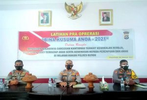 Ciptakan Kamtibmas yang Kondusif,Kapolres Buton Pimpin Lat Pra Ops Bina Kusuma Anoa 2021