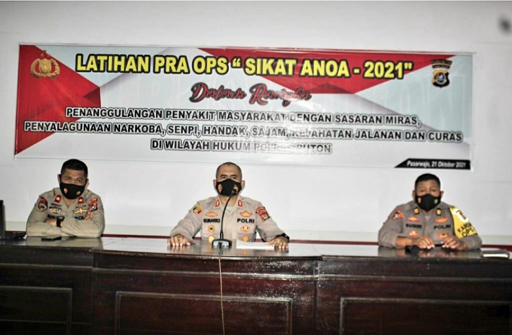 Berantas Penyakit Masyarakat Polres Buton akan Gelar Ops Sikat Anoa 2021
