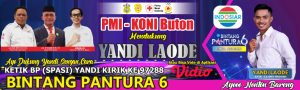 Anggota PMI, KONI dan Karang Taruna Buton Gelar Nobar Yandi Laode Bintang Pantura 6