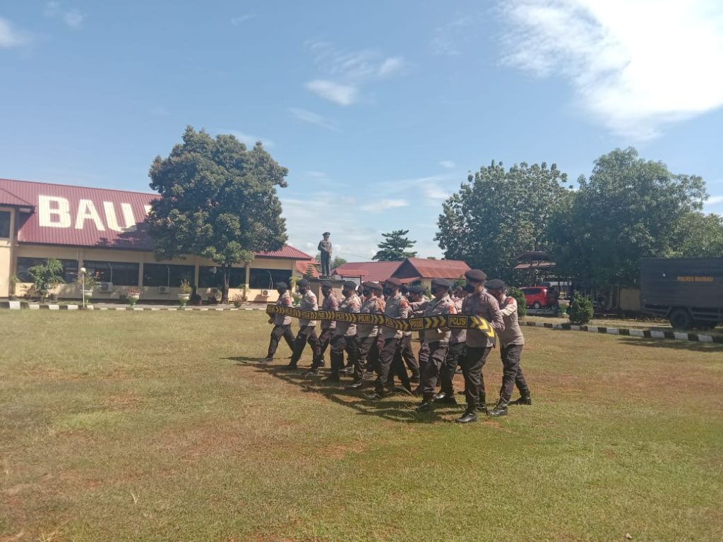 Polres Baubau Gelar Simulasi Penanganan Unjuk Rasa dan Peliputan