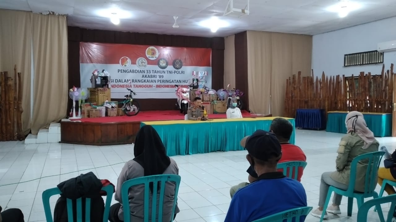 HUT AKABRI 89, Polres Baubau Gelar Vaksinasi Berundian 1 Sepeda Motor