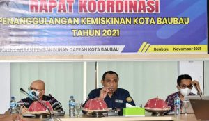 Wawali Pimpin Rakor Penanggulangan Kemiskinan Kota Baubau