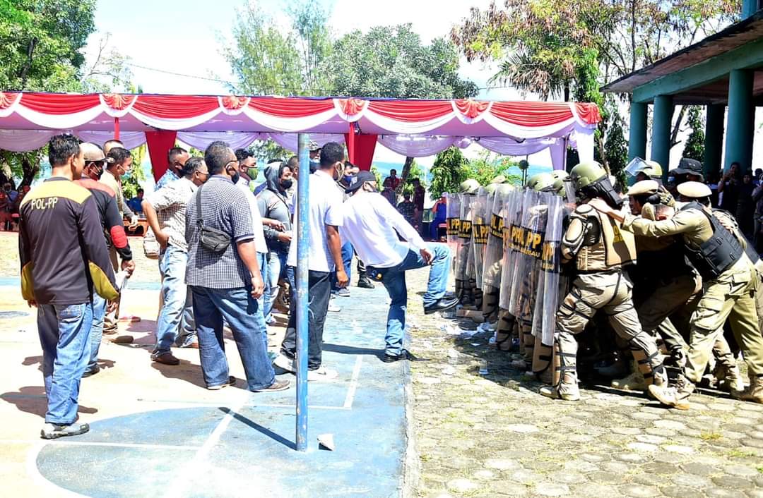 Hadiri Simulasi Peningkatan Kapasitas SDM Sat Pol PP, Wawali Minta Satpol PP Jaga Kamtibmas