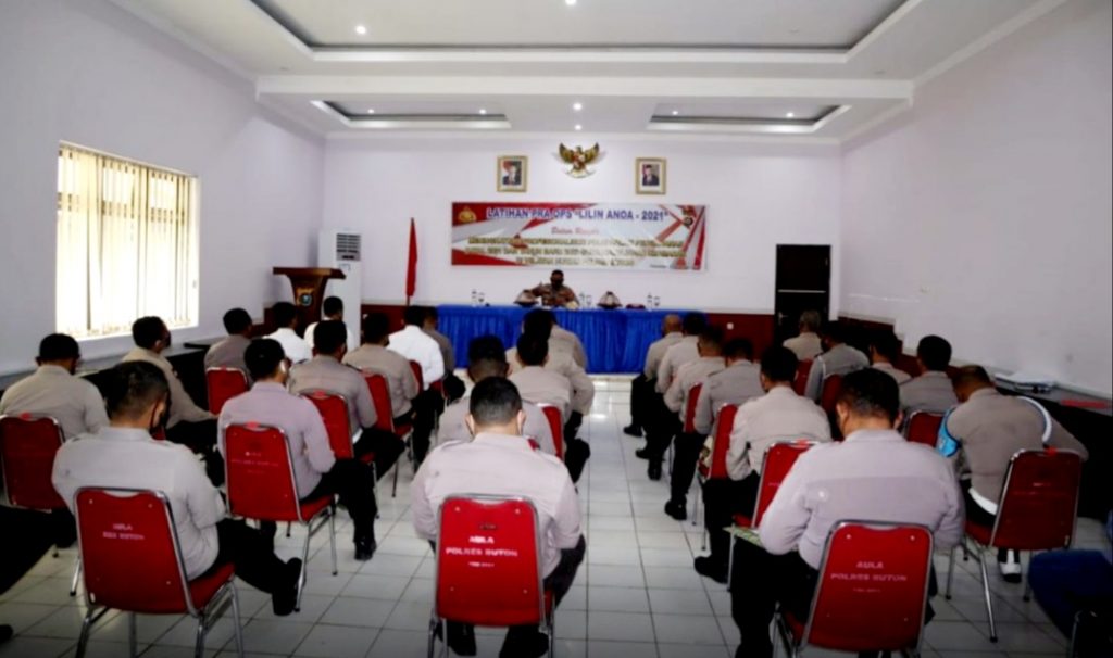 Jelang Natal dan Tahun Baru, Polres Buton Gelar Latihan Pra Ops Lilin Anoa 2021