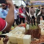 Polres Baubau Gandeng Kejari Musnahkan Ratusan Barbuk Miras, Narkotika dan Knalpot Racing