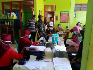 Kodim 1413 Buton Pantau Pelaksanaan Vaksinasi Di Lasalimu Selatan 