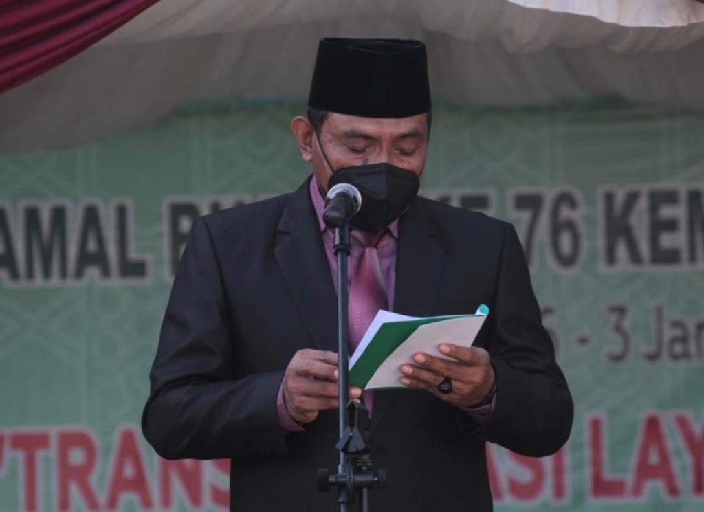 Wawali Baubau Jadi Pembina Upacara Pada Peringatan HAB Ke-76 Kemenag RI