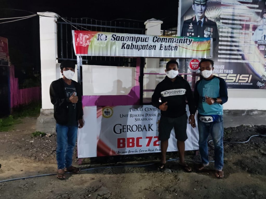 Lagi, Anggota Polsek Pasarwajo Beri Gerobak Bantu Mahasiswa Berwirausaha