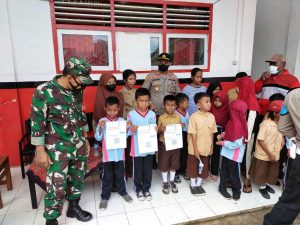132 Siswa SD di Buton jadi sasaran Vaksinasi oleh Kodim 1413 Buton