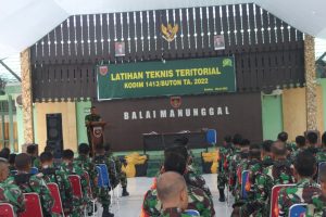 Kodim 1413 Buton Gelar Latihan Teknis Teritorial 2022