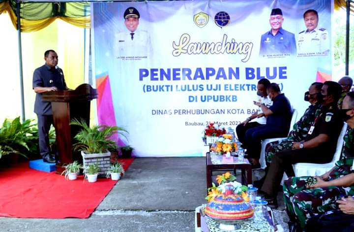 Wali Kota Baubau Launching Penerapan Bukti Lulus Uji Elektronik