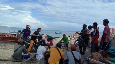Anggota TNI Kodim 1413 Buton Sosialisasi PPKM
