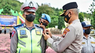 Kapolres Buton Pimpin Apel Gelar Pasukan Operasi Patuh Anoa 2022