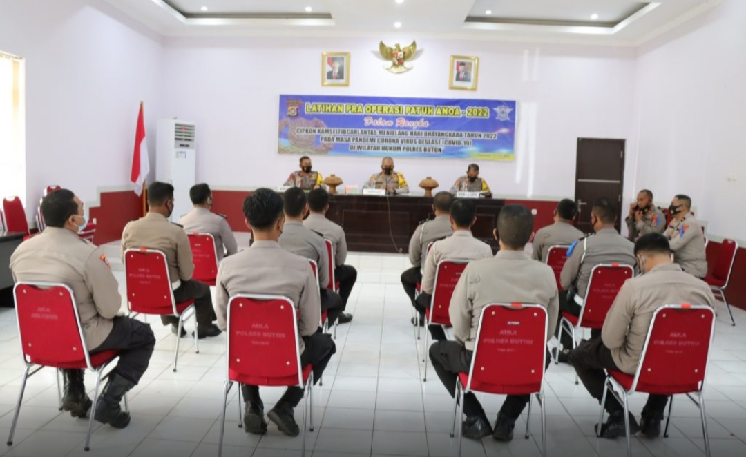 Kapolres Buton Pimpin Latpra Operasi Patuh Anoa 2022