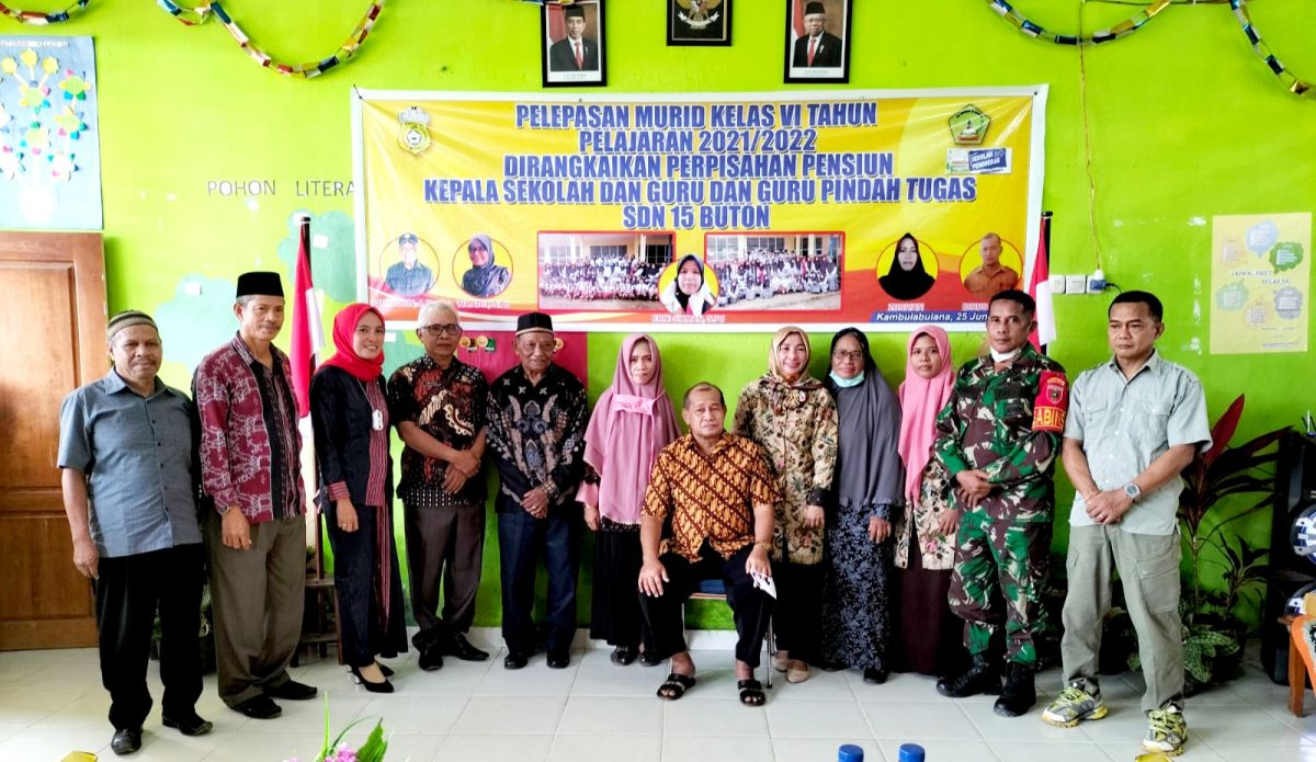 SDN 15 Buton Gelar Acara Pelepasan Murid dan Perpisahan Kepsek