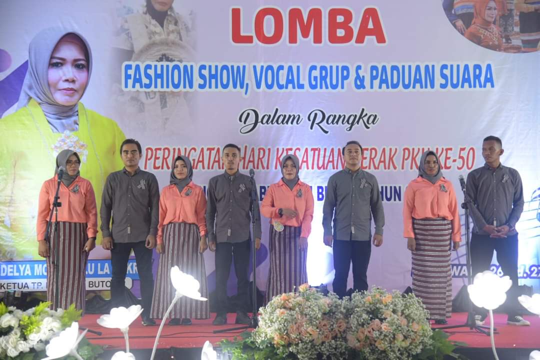 38 Vokal Grup OPD Meriahkan HKG PKK ke 50 Tingkat Kabupaten Buton