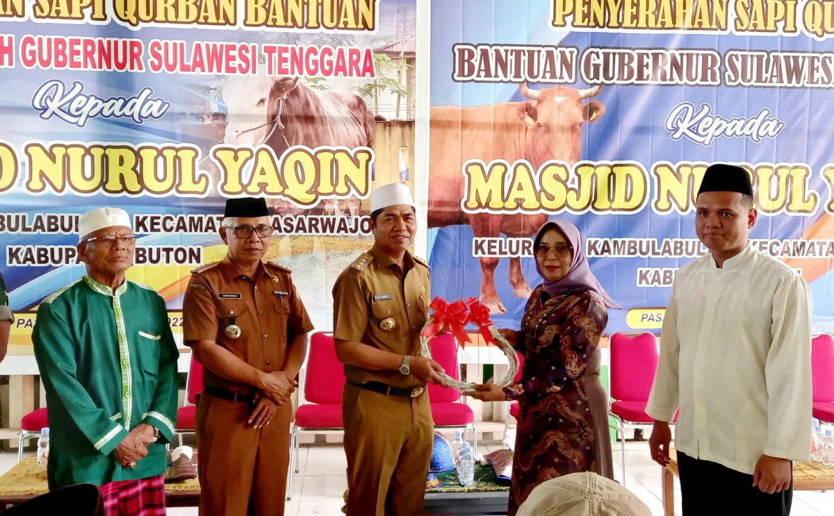 Gubernur Serahkan Sapi Kurban Presiden RI Kepada Bupati Buton