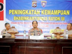 Bhabinkamtibmas Ikuti Pelatihan Peningkatan Kemampuan Bhabinkamtibmas di Polres Buton