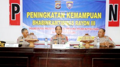 Bhabinkamtibmas Ikuti Pelatihan Peningkatan Kemampuan Bhabinkamtibmas di Polres Buton