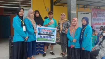 Pemdes Liya Onemelangka Salurkan BLT Tahap II Bersama Mahasiswa KKN IAIN Kendari