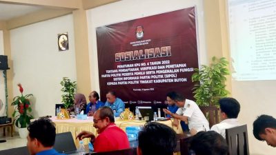 KPUD Buton Sosialisasi PKPU No 4 Tahun 2022