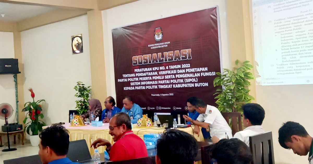 KPUD Buton Sosialisasi PKPU No 4 Tahun 2022