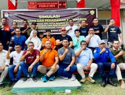 Antisipasi Kebakaran, KPU Baubau Gandeng DKP Gelar Simulasi Kebakaran