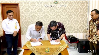 Kajari Buton Teken MoU dengan BPN/ATR Buteng, Busel dan Buton