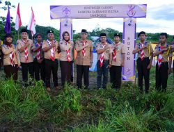 Pj. Bupati Buton Tinjau Kemah Pramuka Raimuna Daerah III