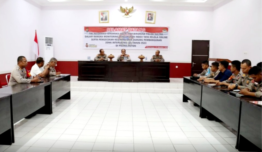 Terima Kunjungan Tim Asistensi ZI Birorena Polda Sultra, Kapolres :"Kami Menuju WBK"