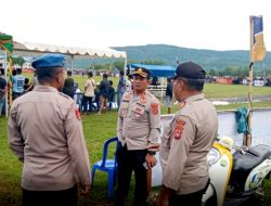 Kapolres Buton Pantau Pengamanan Pertandingan Sepak Bola Porprov XIV Sultra