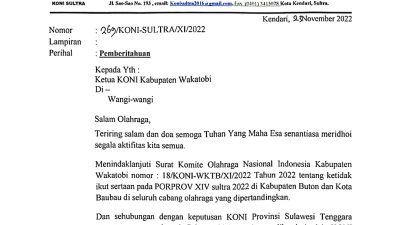 Atlet Wakatobi Terancam Batal Ikut Porprov XIV Sultra