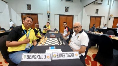 Lomba Catur, PWI Sultra Menempati Posisi 11 dari 24 Provinsi