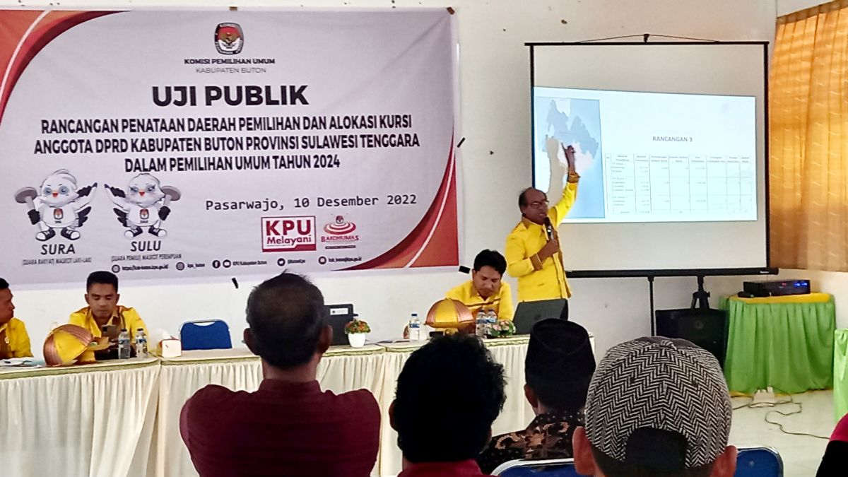 KPUD Buton Uji Publik Rancangan Penataan Dapil Pemilu 2024 KPUD Buton Uji Publik Rancangan Penataan Dapil Pemilu 2024