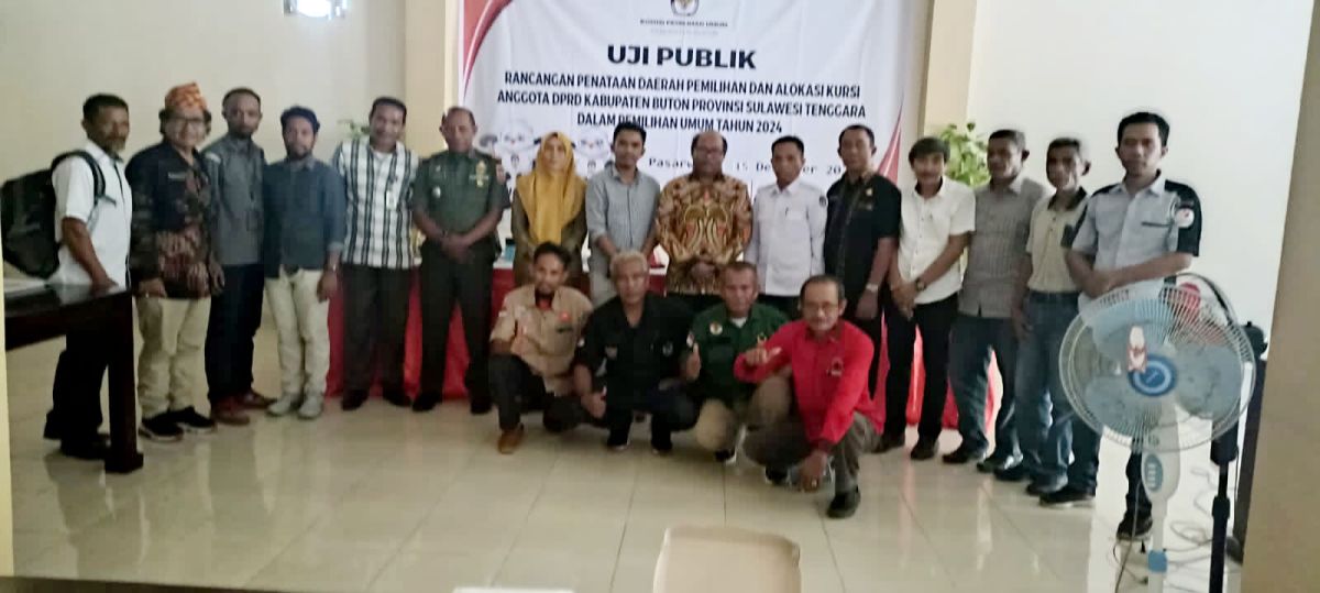 KPU Buton Uji Publik Rancangan Dapil ke Parpol