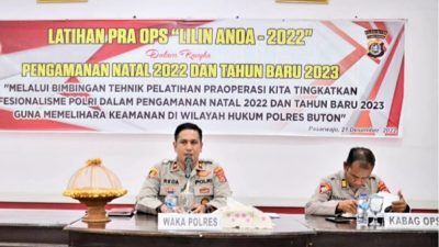 Pam Nataru, Wakapolres Buton Buka Latpraops Lilin – Anoa 2022