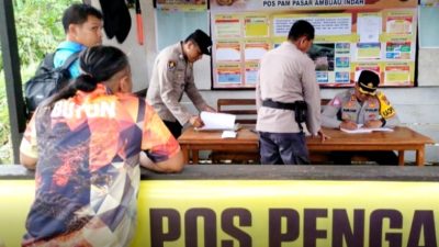 Hari Pertama, Kapolres Buton Kunjungi Pos Pengamanan Ops Lilin Anoa 2022
