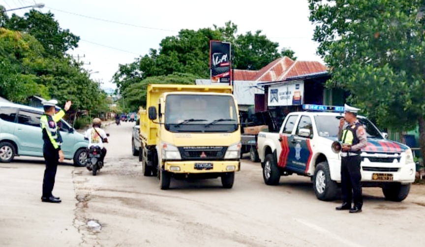 Jelang Pergantian Tahun, Satlantas Polres Buton Rutin Atur Lalin