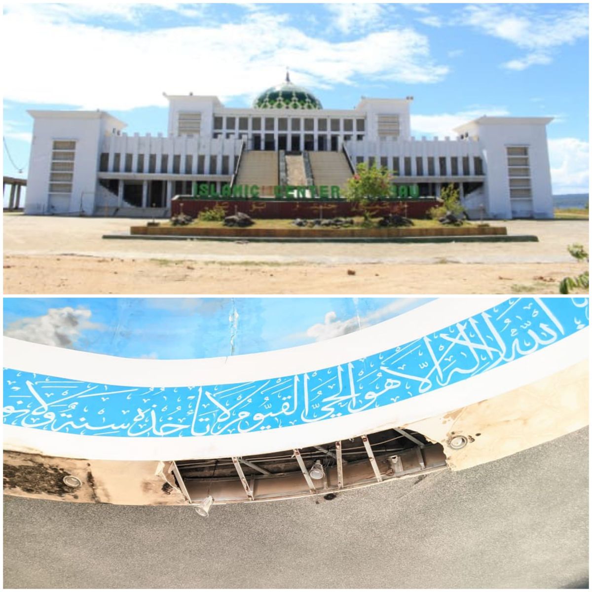 Gedung Masjid Islamic Center Baubau Kian Memprihatinkan