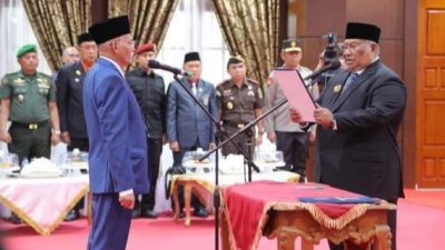 Gubernur Sultra Lantik Drs. Asrun Lio sebagai Sekda Provinsi Sultra