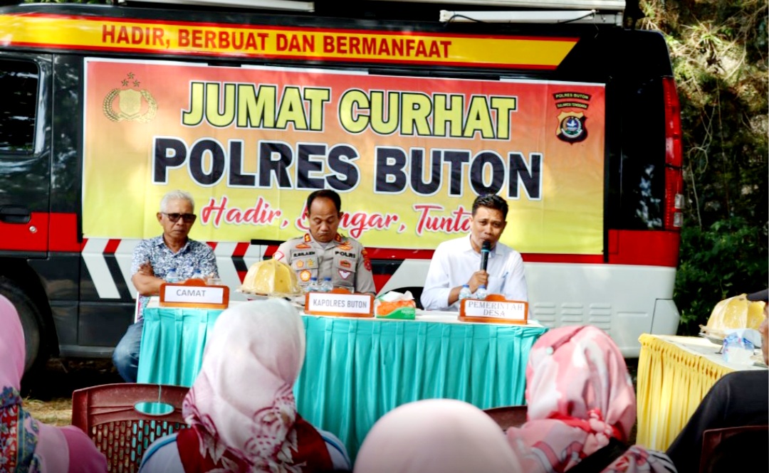Lagi, Dengar Aduan Masyarakat Polres Buton Gelar Jumat Curhat
