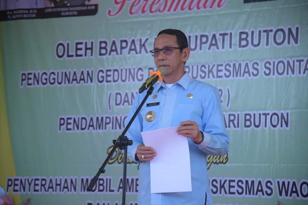 Pj Bupati Buton Resmikan Puskesmas Siotapina