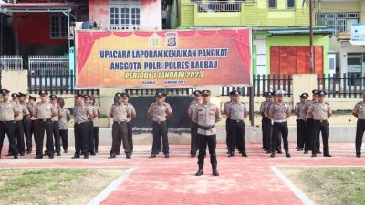 53 Anggota Polres Baubau Naik Pangkat