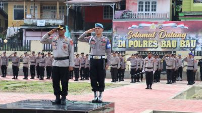 Polres Baubau laksanakan Upacara Bendera Bulanan