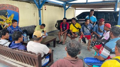 Sat Polairut Polres Baubau berikan Himbauan dan Sosialisasi Kepada para Nelayan